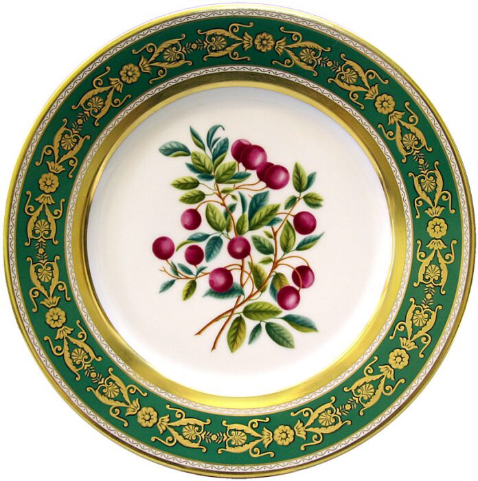 Декоративная тарелка "Европейская" с рисунком "Брусника"