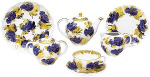 Чайный сервиз "Тюльпан" с рисунком "Золотой сад" на 6 персон (20 предметов)