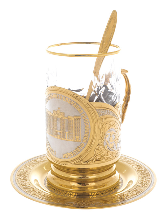 Чайный набор с эмблемой Госдумы, Златоуст