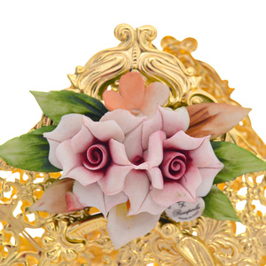 Хрустальная салфетница Rosaperla розовый цветок
