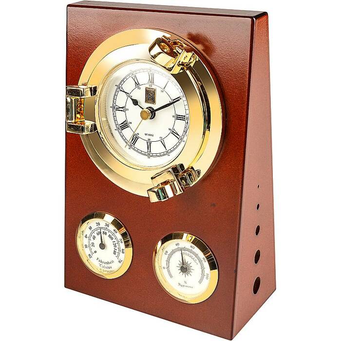 Часы настенные "Иллюминатор" с термометром и гигрометром
