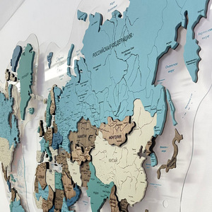Карта мира, многоуровневая 3D "Ocean breeze", на заказ