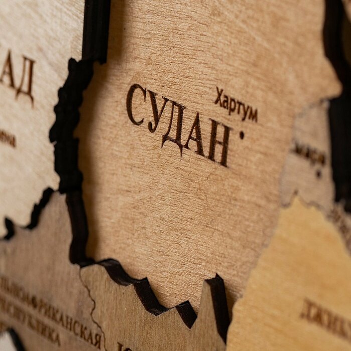 Карта мира, многоуровневая 3D "Honeyway", на заказ