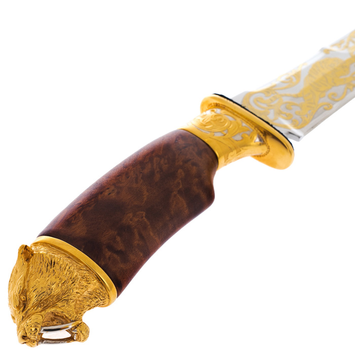 Нож "Саблезубый тигр" с эмалями, Златоуст