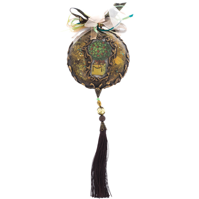 Набор интерьерных украшений в форме медальона "Девушки с цветами"