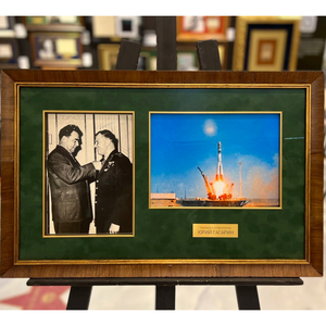 Фото с автографом лётчика-космонавта СССР Юрия Гагарина