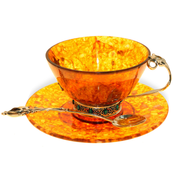 Чашка чайная из янтаря "Восточная сказка"