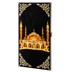 Нарды из ясеня и янтаря "Мечеть"