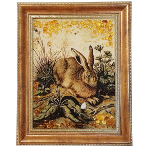 Картина из янтаря "Кролик"