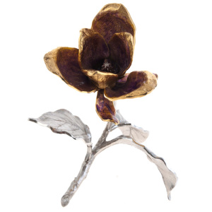 Авторская скульптура из бронзы "Цветок магнолии"