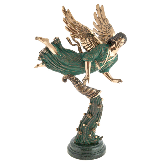 Авторская скульптура из бронзы "Щедрый ангел"