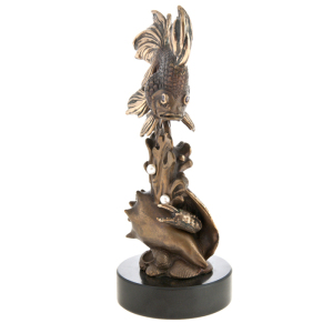 Авторская скульптура из бронзы "Золотая рыбка"