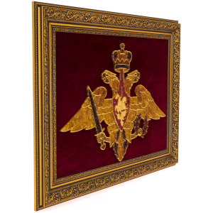 Панно из янтаря "Герб Министерства Обороны"