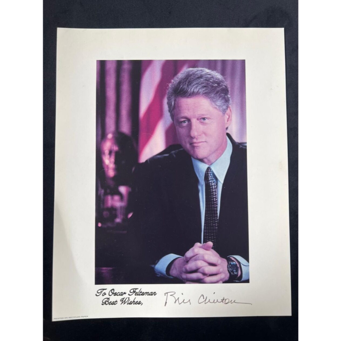 Фото с автографом политика Билла Клинтона