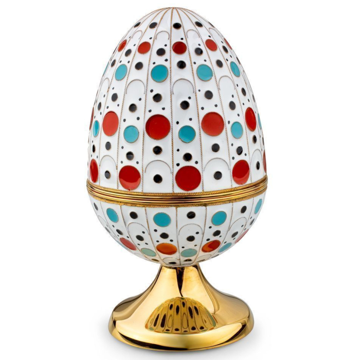 Яйцо-шкатулка из меди "Русские традиции" эмаль