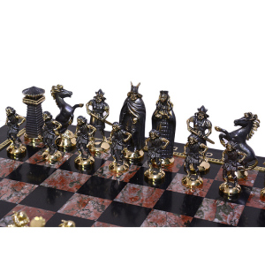 Шахматы из креноида и долерита "Викинги" средние