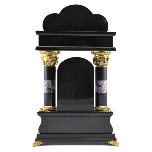 Каминные часы "Храм Фемиды" (чароит)
