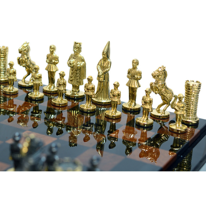 Шахматы из обсидиана "Камелот"