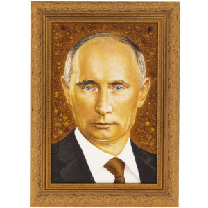 Картина из янтаря "Портрет Путина"