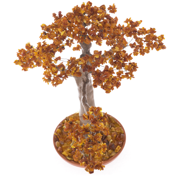Сувенирное янтарное дерево "Баобаб"