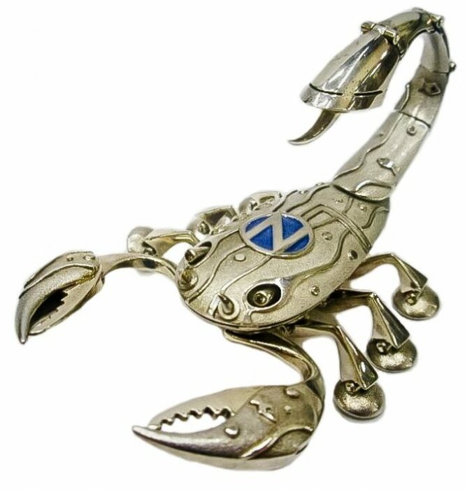 Сувенир из серебра - знак зодиака "Скорпион Наутилус"