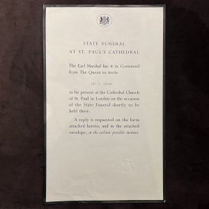 Архив документов, связанных с похоронами Уинстона Черчилля