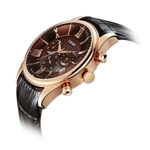 Lincor Uni Quartz Wrist Watch with Brown Strap