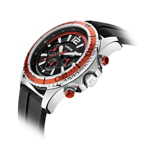 Lincor Uni Red and Black Quartz Wrist Watch with Black Strap