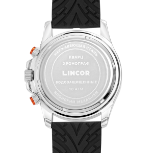 Lincor Uni Red and Black Quartz Wrist Watch with Black Strap