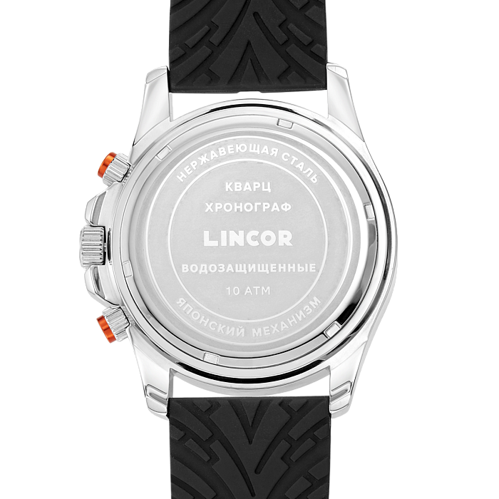 Lincor Uni Red and Black Quartz Wrist Watch with Black Strap