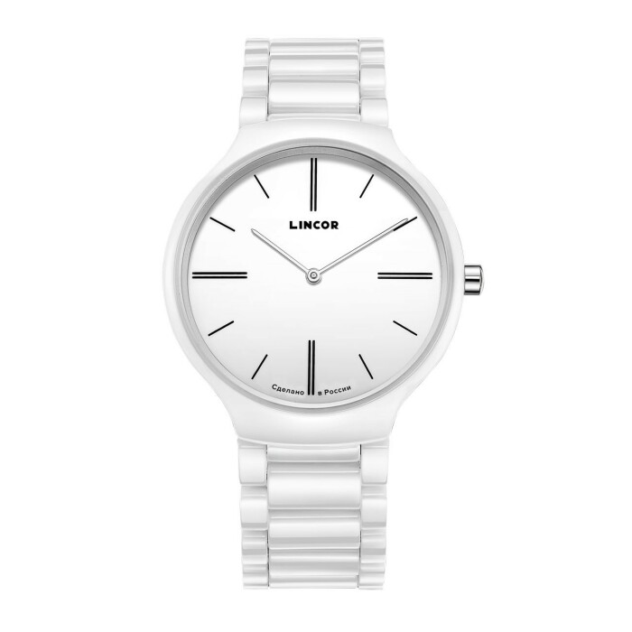 Lincor Uni White Quartz Wrist Watch