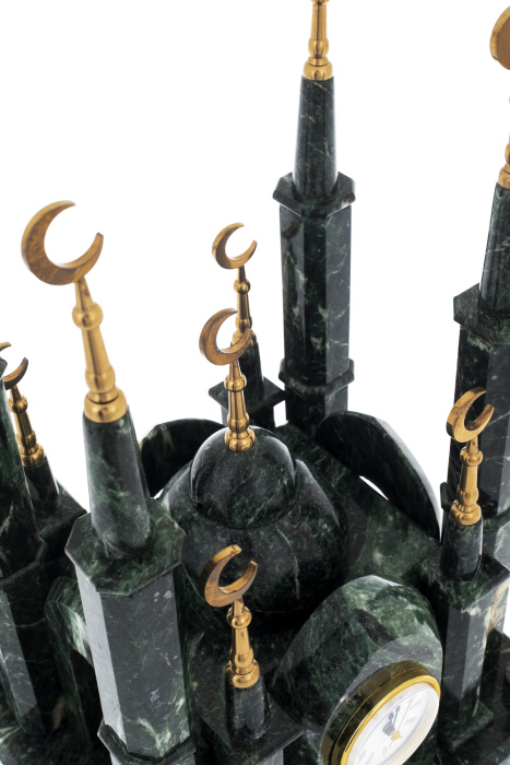 Каминные часы из змеевика "Мечеть" Златоуст