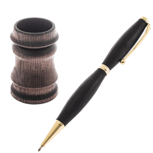 Ручка и карандашница из мореного дуба
