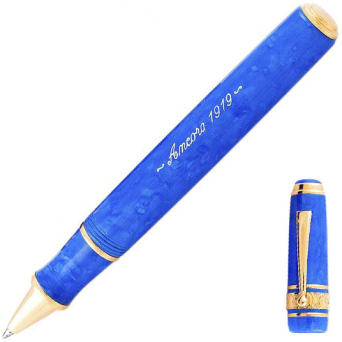 Ручка-роллер "Максима синяя с золотом (MAXIMA COLOUR BLUE GOLD)"