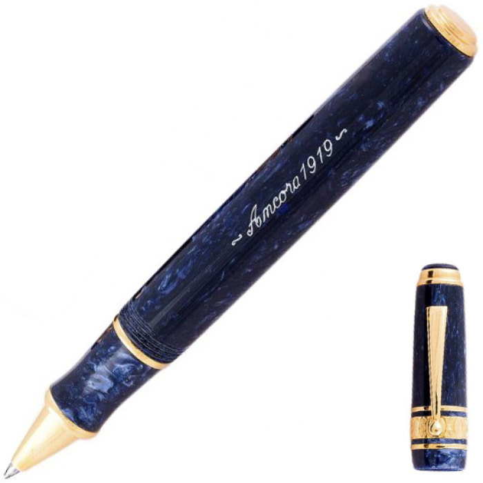 Ручка-роллер "Максима темно-синяя с золотом (MAXIMA COLOUR DARKBLUE GOLD)"