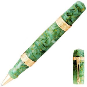Ручка-роллер "Перла зеленая с золотом (PERLA GREEN GOLD)"