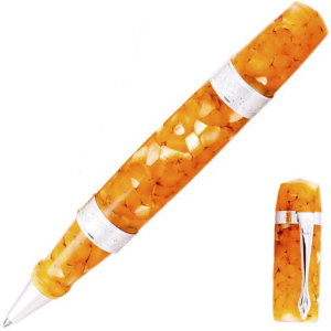 Ручка-роллер "Перла оранжевая с серебром (PERLA ORANGE SILVER)"