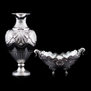 Серебряная ваза для цветов "Vittoria" 42 см