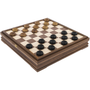 Игровой набор (шахматы, шашки, нарды, домино, карты, кости) из массива черного дуба