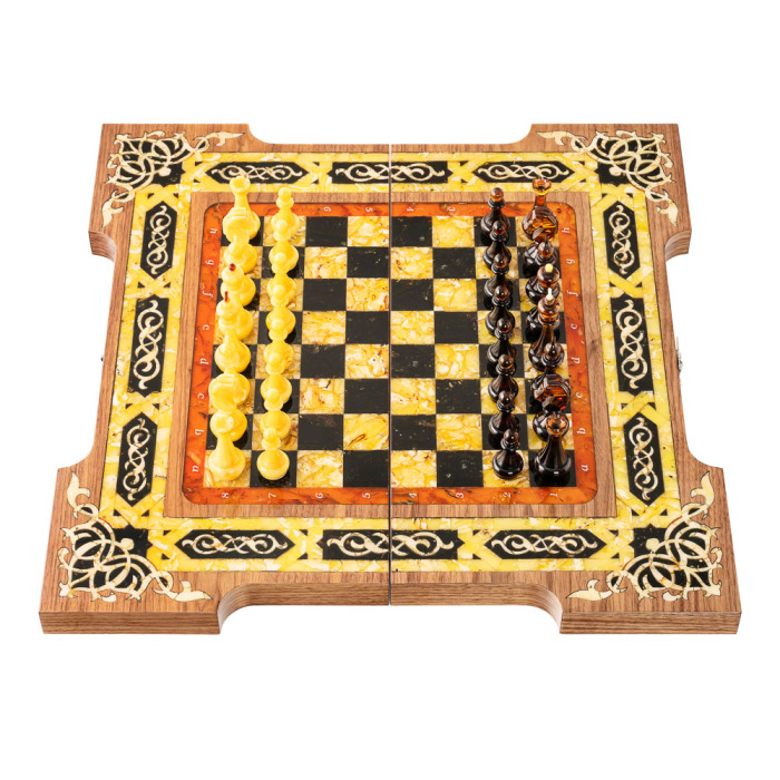 Шахматы из янтаря "Арабские"