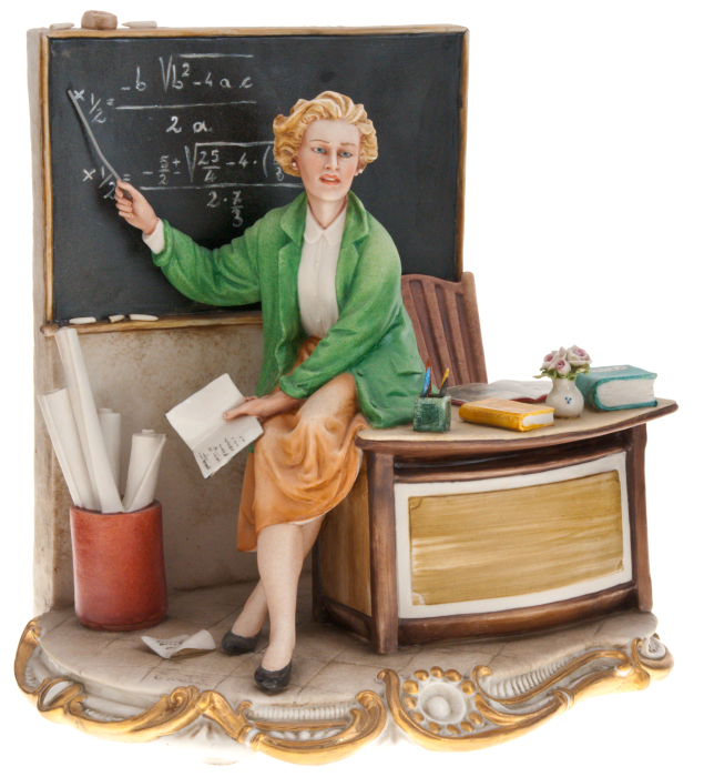 Статуэтка из фарфора "Учительница математики"