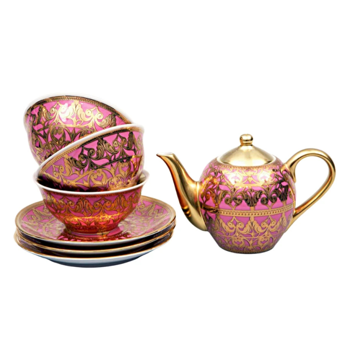 Подарочный чайный набор "Тет-а-тет" Александрия, на 3 персоны, 7 предметов,  в коробке