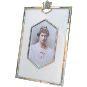 Рамка для фото серебряная "Александра" с топазами