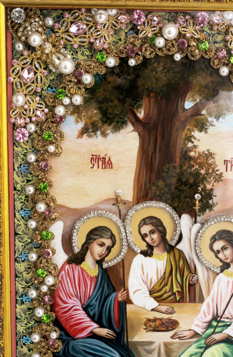 Икона "Святая Троица" живопись
