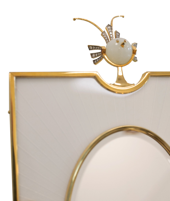 Эксклюзивный женский настольный набор "Зеркало" из нефрита