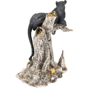 Статуэтка "Леопард на ветке" с серебрением и золочением