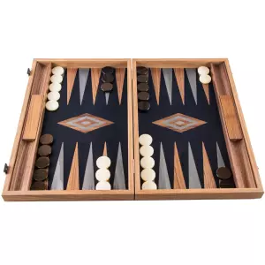 Backgammon made of black oak and walnut "Manopoulos"