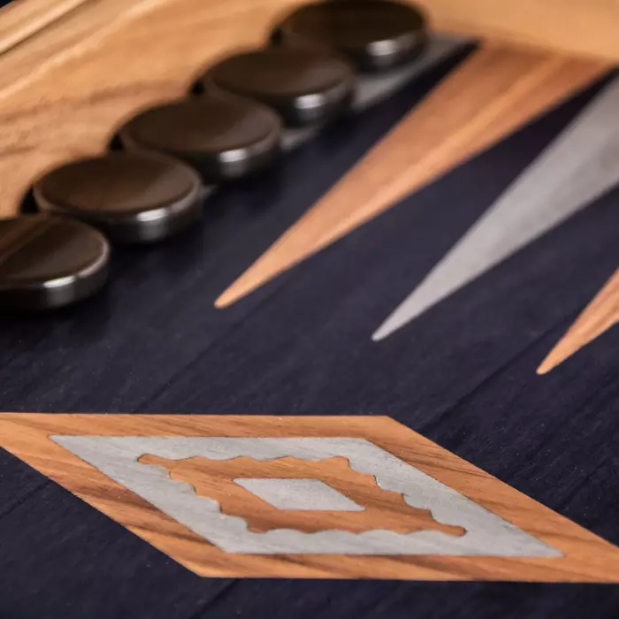 Backgammon made of black oak and walnut "Manopoulos"