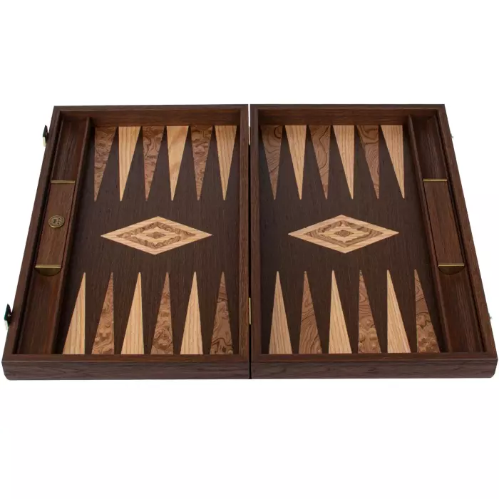 Backgammon made of oak and walnut "Manopoulos" wenge