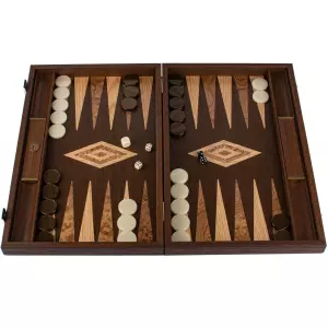 Backgammon made of oak and walnut "Manopoulos" wenge